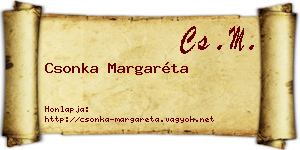 Csonka Margaréta névjegykártya