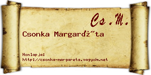 Csonka Margaréta névjegykártya