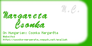 margareta csonka business card
